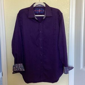 Robert Graham Deep Purple Casual Button Down Shirt